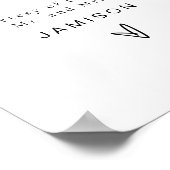 BLAIR Modernes Minimalistisches Bohemisches Hochze Poster (Ecke)