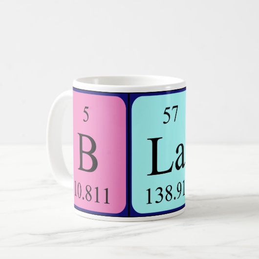 Blair Periodenname Tasse (Vorderseite Links)