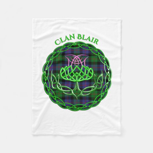 Blair Scottish Tartan Celtic Thistle Fleecedecke (Vorderseite)