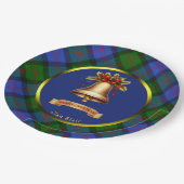 Blair Tartan Personalisierte Weihnachten Pappteller (Schrägansicht)
