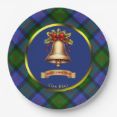 Blair Tartan Personalisierte Weihnachten Pappteller (Vorderseite)