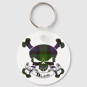 Blair Tartan Skull Schlüsselanhänger