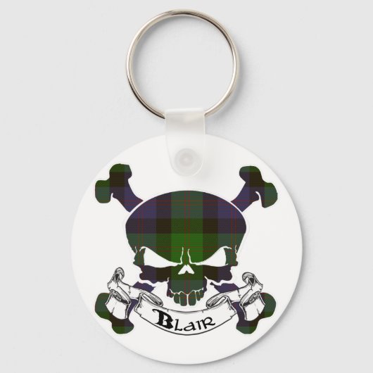 Blair Tartan Skull Schlüsselanhänger (Vorderseite)