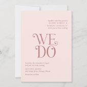 Blaire Blush Pink Moderne Hochzeit Einladung (Vorderseite)