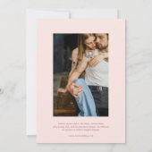Blaire Blush Pink Moderne Hochzeit Save The Date (Rückseite)