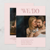 Blaire Blush Pink Moderne Hochzeit Save The Date (Vorne/Hinten)