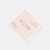 Blaire Blush Pink Moderne Hochzeit Serviette (Ecke)