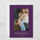 Blaire Lila Moderne Hochzeit Save The Date (Rückseite)