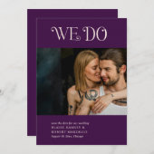 Blaire Lila Moderne Hochzeit Save The Date (Vorne/Hinten)