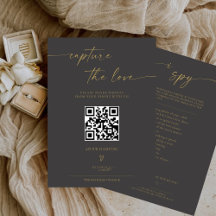 BLAIRE Modern Calligraphy I Spy Wedding Game Menu