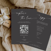BLAIRE Modern Calligraphy I Spy Wedding Game Menu RSVP Karte