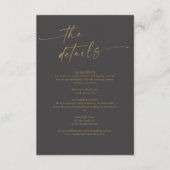 BLAIRE Modern Calligraphy Script Hochzeitsdetails Begleitkarte (Vorderseite)