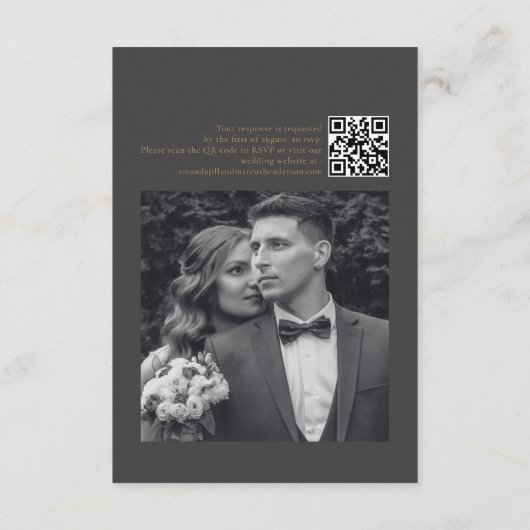 BLAIRE Modern Calligraphy Script Hochzeitsdetails Begleitkarte (Rückseite)