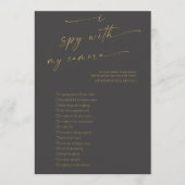 BLAIRE Modern Spy Wedding Foto Hunt Game Program Programm (Vorderseite)