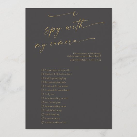 BLAIRE Modern Spy Wedding Foto Hunt Game Program Programm (Vorderseite)