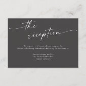 BLAIRE Moderne Kalligrafie Hochzeitsempfang Begleitkarte (Vorderseite)