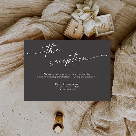 BLAIRE Moderne Kalligrafie Hochzeitsempfang Begleitkarte