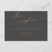 BLAIRE Moderne Kalligrafie Hochzeitsempfang Begleitkarte (Vorderseite)