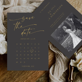 BLAIRE Moderne Kalligrafie Script Foto Wedding Save The Date
