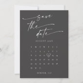 BLAIRE Moderne Kalligrafie Script Foto Wedding Save The Date (Vorderseite)