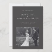 BLAIRE Moderne Kalligrafie Script Foto Wedding Save The Date (Rückseite)