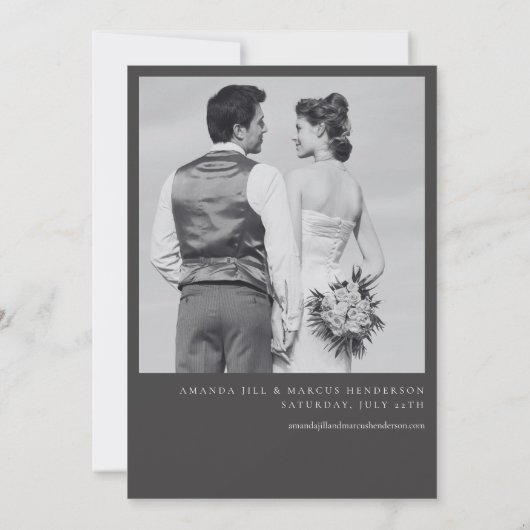 BLAIRE Moderne Kalligrafie-SkriptWedding Einladung (Rückseite)