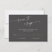 BLAIRE Moderne Kalligrafie-SkriptWedding RSVP Karte (Vorderseite)