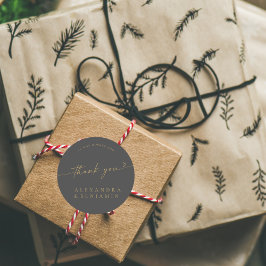 BLAIRE Moderne Kalligrafie Wedding Sweet Vielen Da Runder Aufkleber