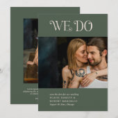 Blaire Moss Green Modern Wedding Save The Date (Vorne/Hinten)