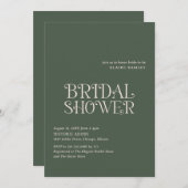 Blaire Moss Green Modernes Brautparty Einladung (Vorne/Hinten)