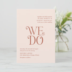 Blaire Neutral Modern Wedding Einladung