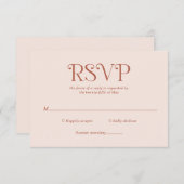 Blaire Neutral Modern Wedding RSVP Karte (Vorne/Hinten)