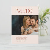Blaire Neutral Modern Wedding Save The Date (Stehend Vorderseite)
