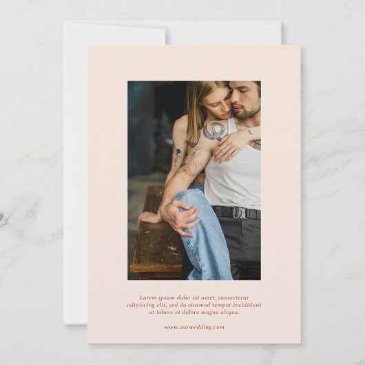 Blaire Neutral Modern Wedding Save The Date (Rückseite)