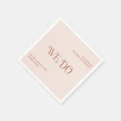 Blaire Neutral Modern Wedding Serviette (Ecke)