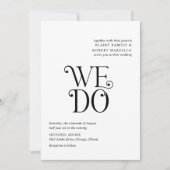 Blaire Schwarz-weiß Moderne Hochzeit Einladung (Vorderseite)