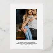 Blaire Schwarz-weiß Moderne Hochzeit Folieneinladung (Rückseite)