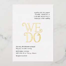 Blaire Schwarz-weiß Moderne Hochzeit Folieneinladung