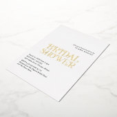 Blaire Schwarz-weiß Modernes Brautparty Folieneinladung (Gedreht)