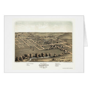 Blairstown, IA panoramische Karte - 1868