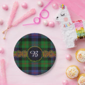 BlairTartan und -monogramm Pappteller (Party)