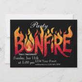 Blaise Bonfire Wortart Einladung (Vorderseite)