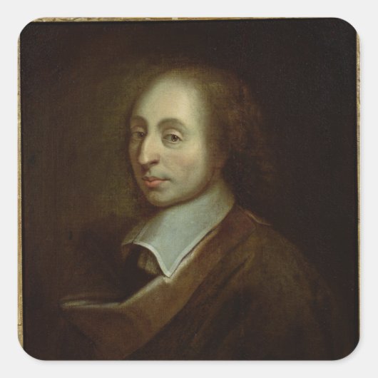 Blaise Pascal c.1691 Quadratischer Aufkleber (Vorderseite)