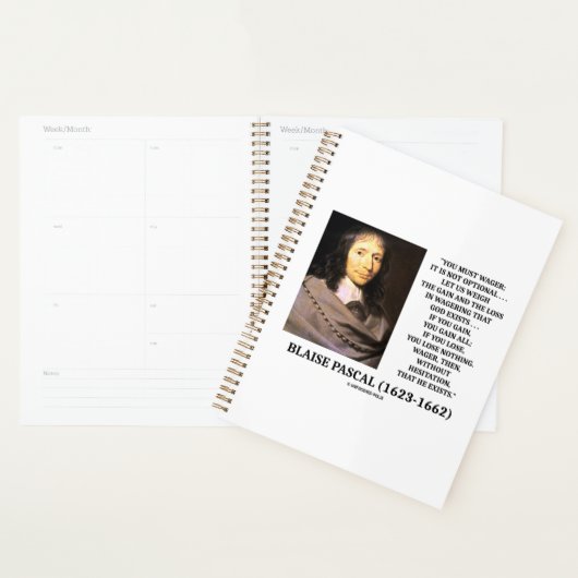 Blaise Pascal Gain Loss Wetten Gott existiert Zita Planer (Anzeige)