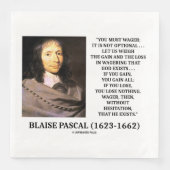 Blaise Pascal Gain Loss Wetten Gott existiert Zita Serviette (Vorderseite)