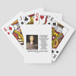 Blaise Pascal Gain Loss Wetten Gott existiert Zita Spielkarten