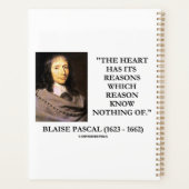 Blaise Pascal Heart Reasons Reason Know Nothing Of Planer (Rückseite)