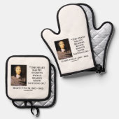 Blaise Pascal Herz Gründe Vernunft Weiß Nichts Von Ofenhandschuh & Topflappen-Set (Vorderseite/Rückseite)
