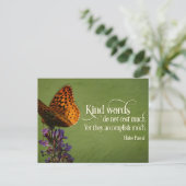 Blaise Pascal Inspiration Zitat "Kind Worte" Postkarte (Stehend Vorderseite)