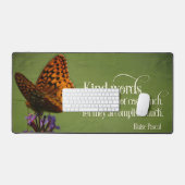 Blaise Pascal Inspiration Zitat "Kind Worte" Schreibtischunterlage (Tastatur & Maus)